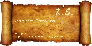 Kettner Sarolta névjegykártya